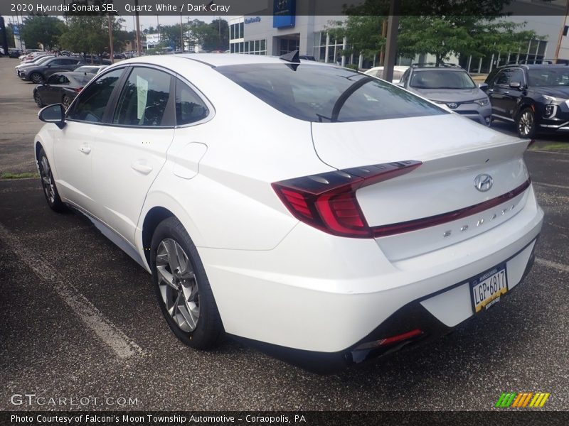 Quartz White / Dark Gray 2020 Hyundai Sonata SEL