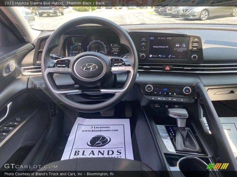 Dashboard of 2021 Elantra Blue Hybrid