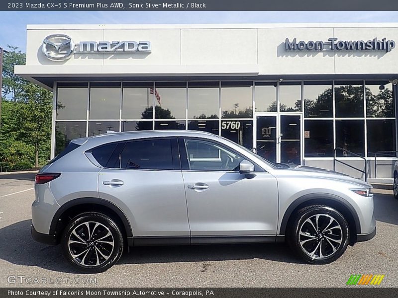 Sonic Silver Metallic / Black 2023 Mazda CX-5 S Premium Plus AWD