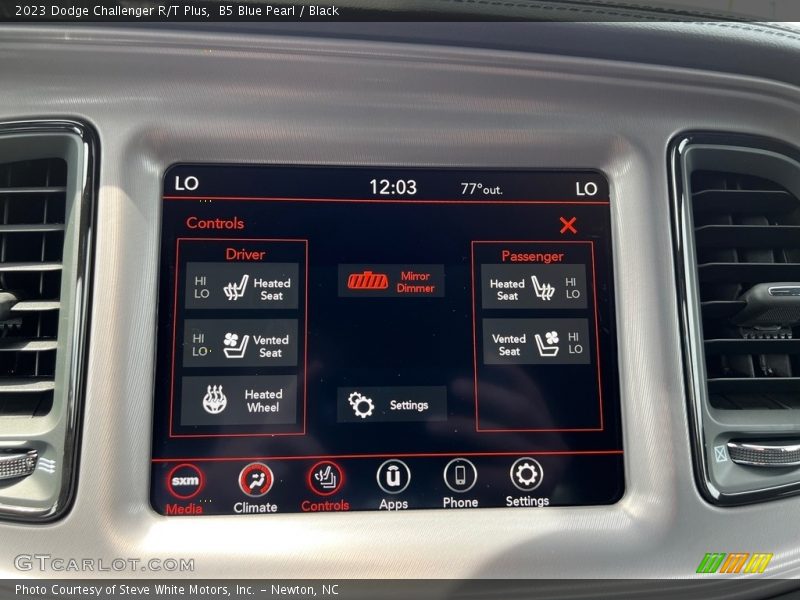 Controls of 2023 Challenger R/T Plus