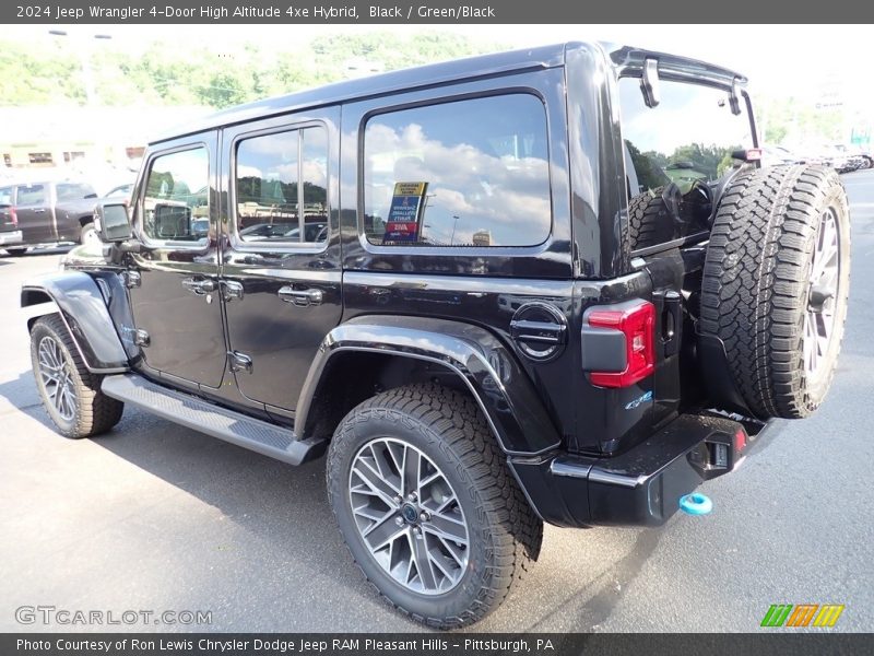 Black / Green/Black 2024 Jeep Wrangler 4-Door High Altitude 4xe Hybrid