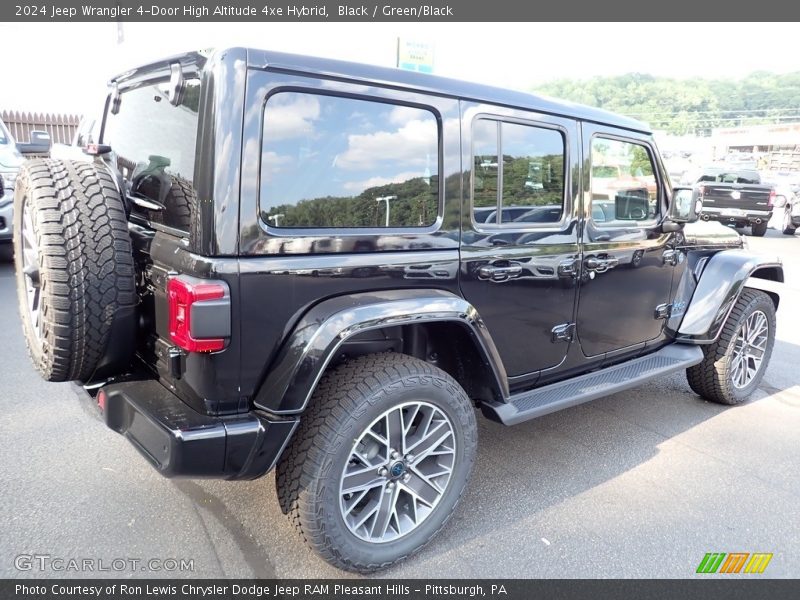Black / Green/Black 2024 Jeep Wrangler 4-Door High Altitude 4xe Hybrid