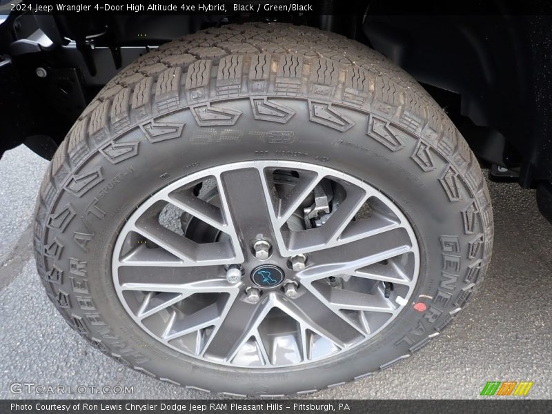 Black / Green/Black 2024 Jeep Wrangler 4-Door High Altitude 4xe Hybrid