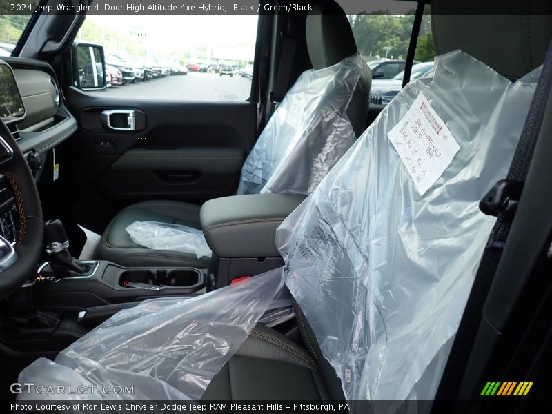 Black / Green/Black 2024 Jeep Wrangler 4-Door High Altitude 4xe Hybrid