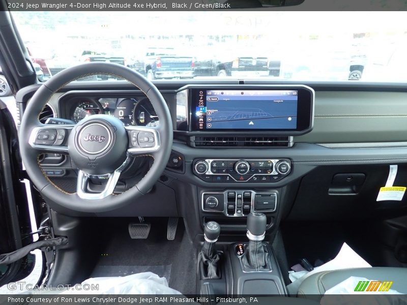 Black / Green/Black 2024 Jeep Wrangler 4-Door High Altitude 4xe Hybrid
