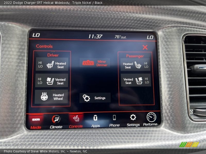 Controls of 2022 Charger SRT Hellcat Widebody