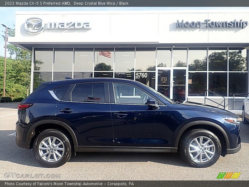 Deep Crystal Blue Mica / Black 2023 Mazda CX-5 S Preferred AWD