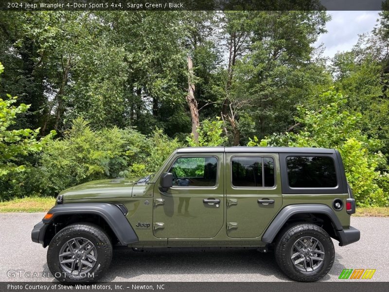 Sarge Green / Black 2024 Jeep Wrangler 4-Door Sport S 4x4