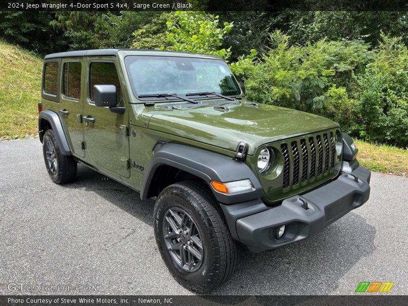 Sarge Green / Black 2024 Jeep Wrangler 4-Door Sport S 4x4