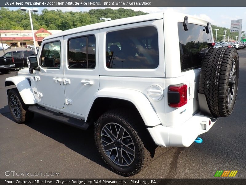 Bright White / Green/Black 2024 Jeep Wrangler 4-Door High Altitude 4xe Hybrid