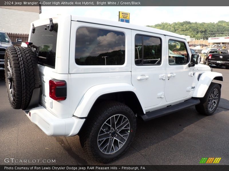 Bright White / Green/Black 2024 Jeep Wrangler 4-Door High Altitude 4xe Hybrid