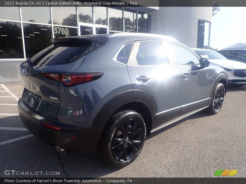 Polymetal Gray Metallic / Red 2023 Mazda CX-30 S Carbon Edition AWD