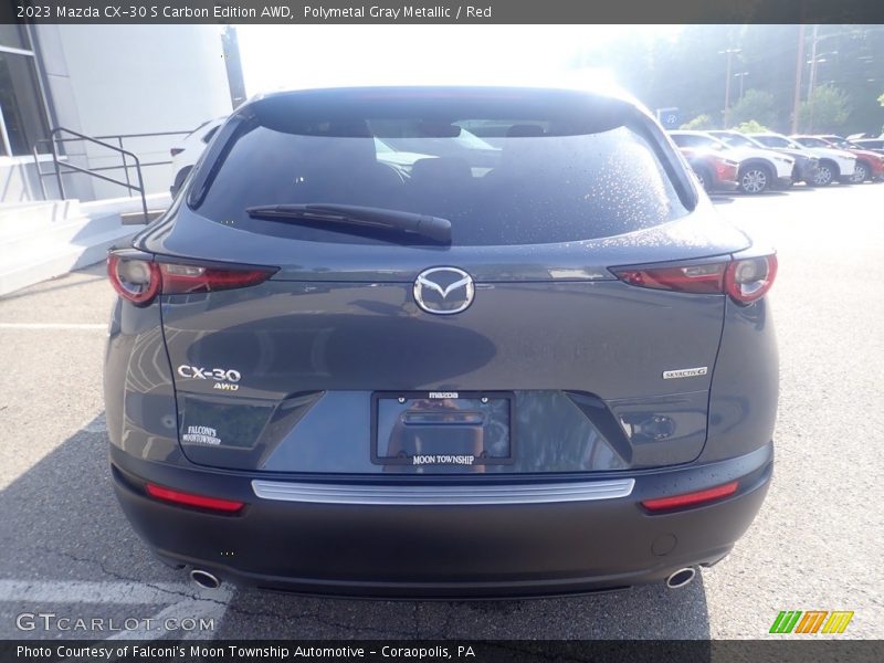 Polymetal Gray Metallic / Red 2023 Mazda CX-30 S Carbon Edition AWD
