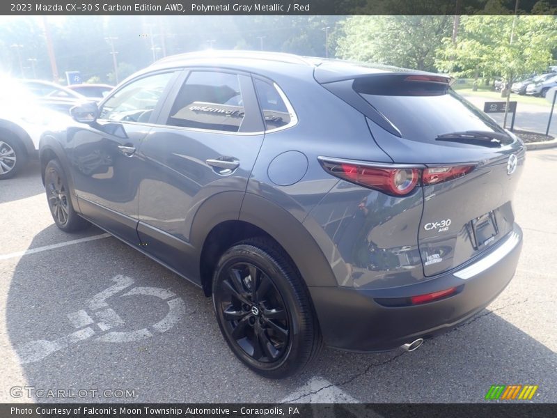 Polymetal Gray Metallic / Red 2023 Mazda CX-30 S Carbon Edition AWD