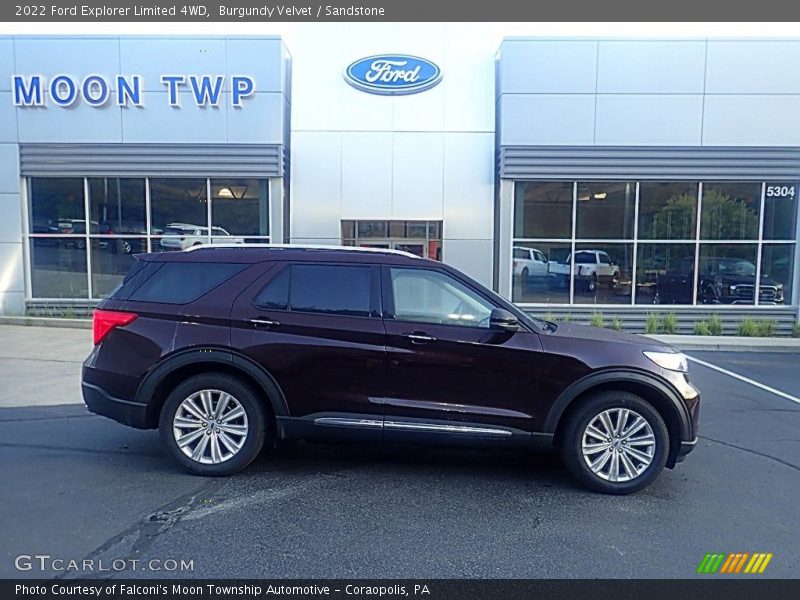 Burgundy Velvet / Sandstone 2022 Ford Explorer Limited 4WD