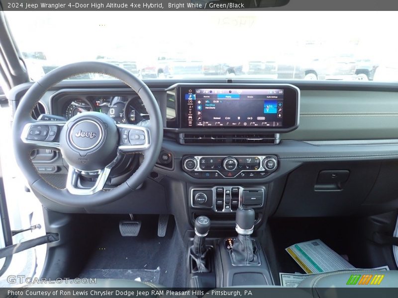 Bright White / Green/Black 2024 Jeep Wrangler 4-Door High Altitude 4xe Hybrid