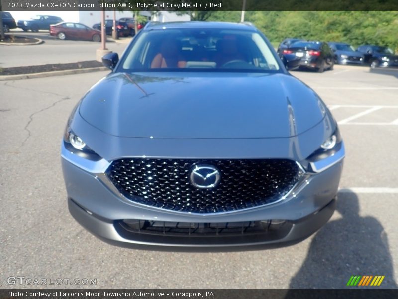 Polymetal Gray Metallic / Red 2023 Mazda CX-30 S Carbon Edition AWD