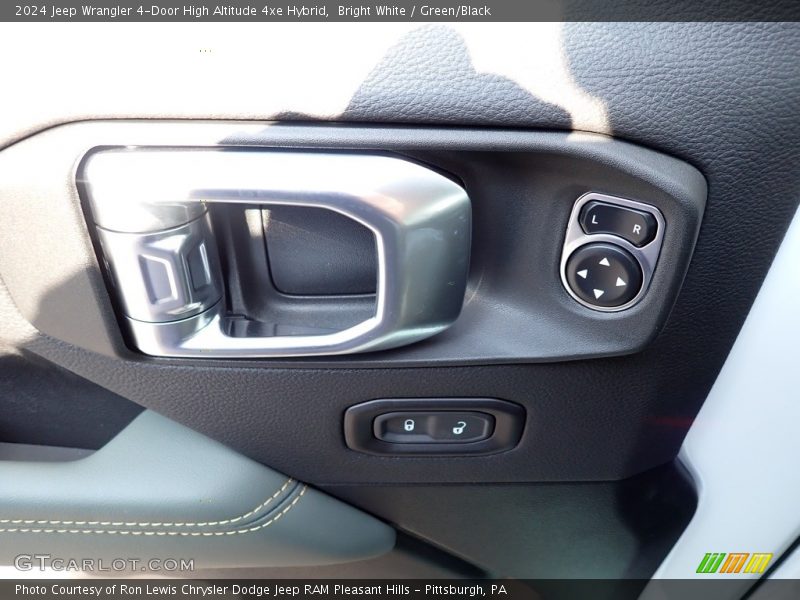 Bright White / Green/Black 2024 Jeep Wrangler 4-Door High Altitude 4xe Hybrid