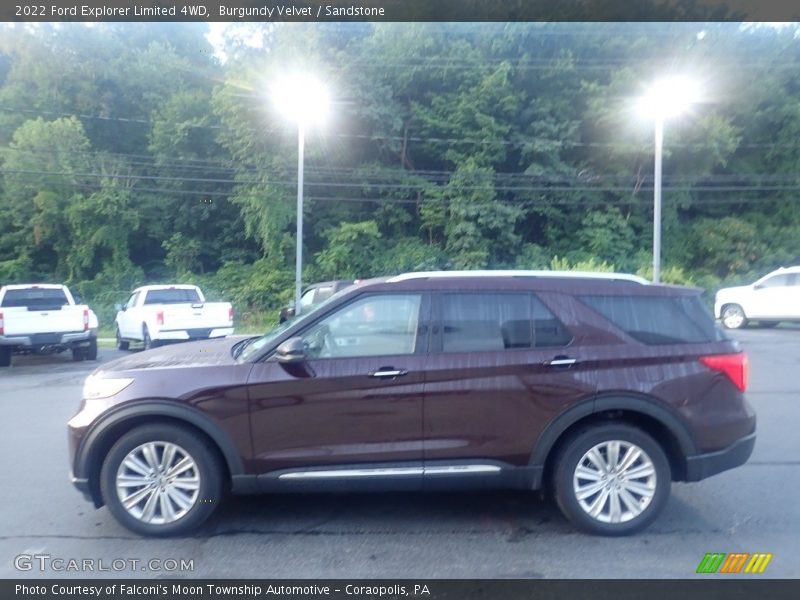 Burgundy Velvet / Sandstone 2022 Ford Explorer Limited 4WD