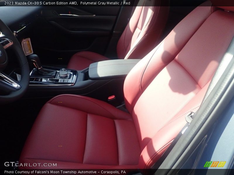 Polymetal Gray Metallic / Red 2023 Mazda CX-30 S Carbon Edition AWD