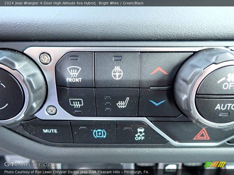 Bright White / Green/Black 2024 Jeep Wrangler 4-Door High Altitude 4xe Hybrid
