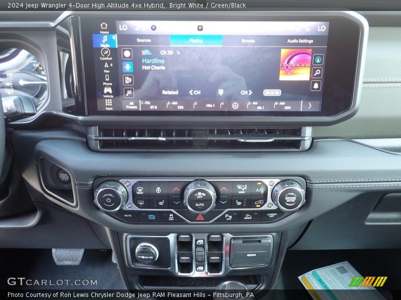 Bright White / Green/Black 2024 Jeep Wrangler 4-Door High Altitude 4xe Hybrid