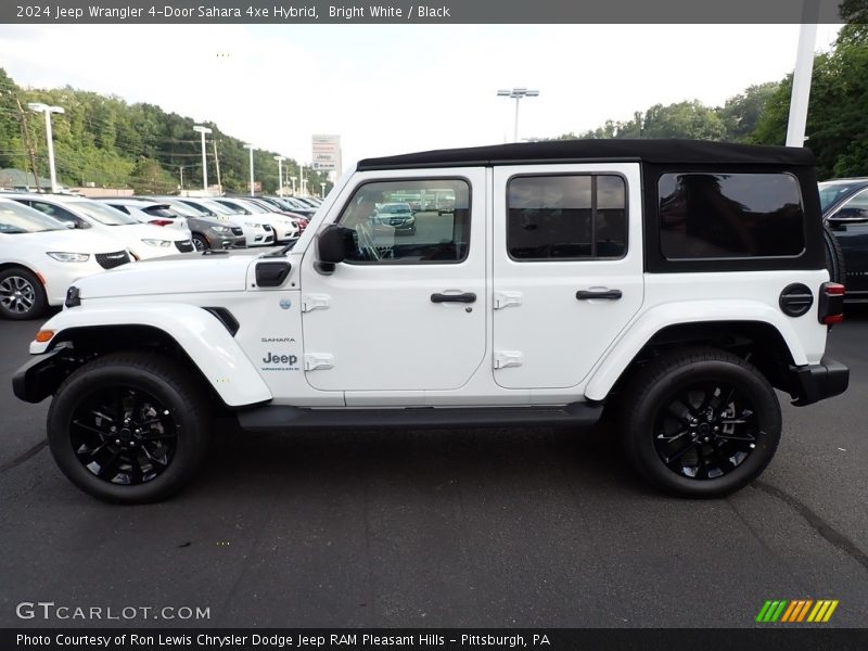 Bright White / Black 2024 Jeep Wrangler 4-Door Sahara 4xe Hybrid