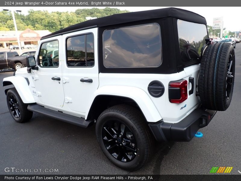 Bright White / Black 2024 Jeep Wrangler 4-Door Sahara 4xe Hybrid