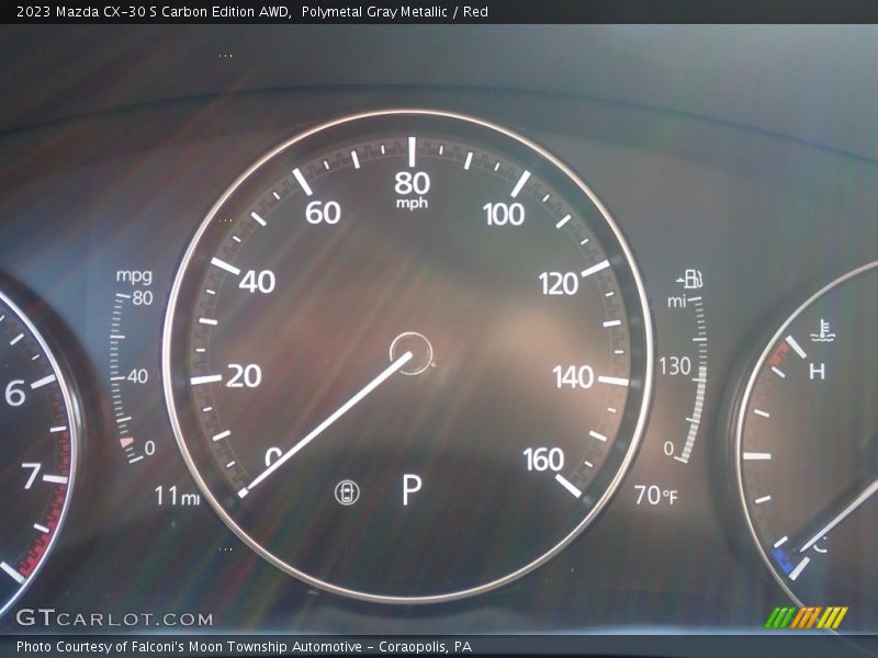 Polymetal Gray Metallic / Red 2023 Mazda CX-30 S Carbon Edition AWD
