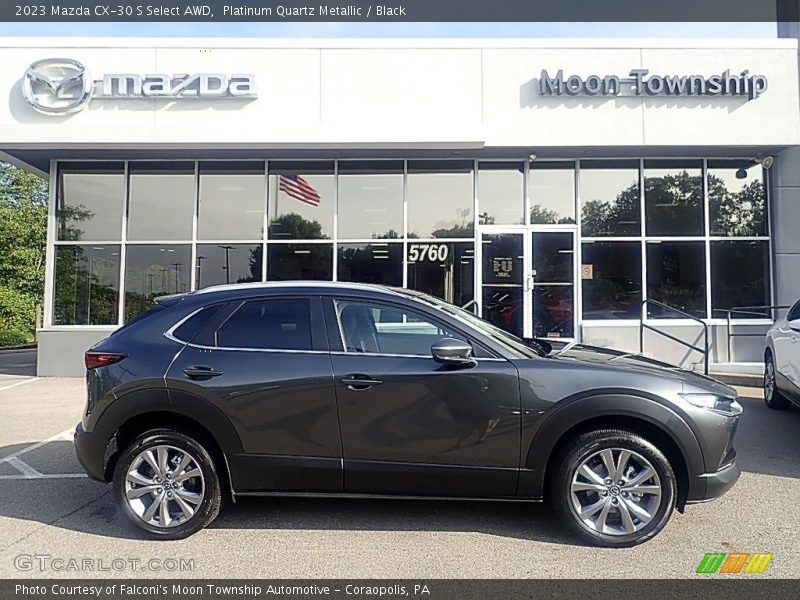 Platinum Quartz Metallic / Black 2023 Mazda CX-30 S Select AWD