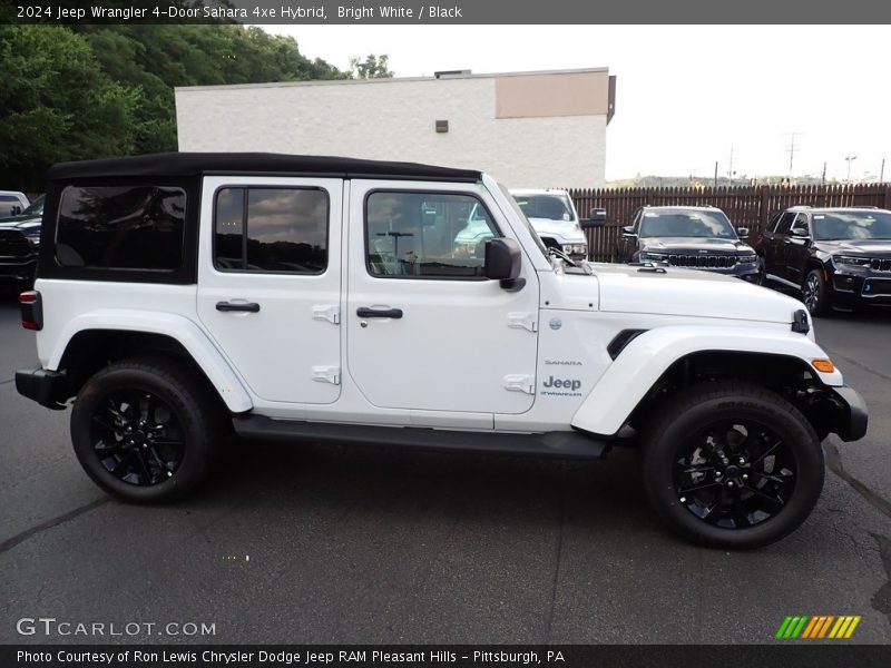 Bright White / Black 2024 Jeep Wrangler 4-Door Sahara 4xe Hybrid