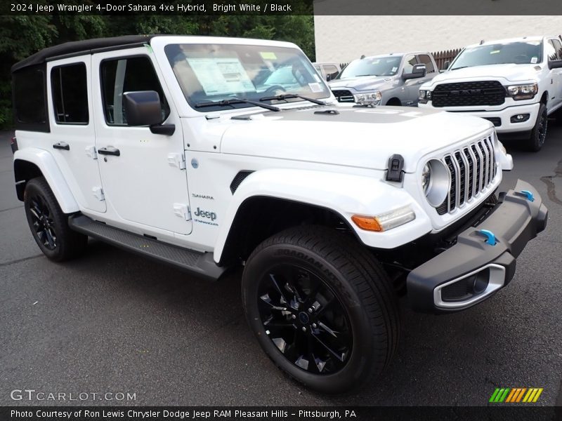 Bright White / Black 2024 Jeep Wrangler 4-Door Sahara 4xe Hybrid