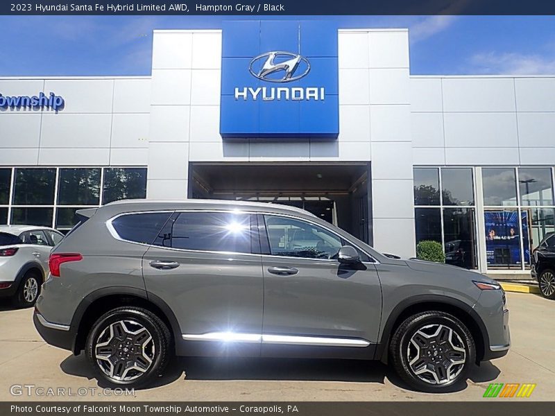 Hampton Gray / Black 2023 Hyundai Santa Fe Hybrid Limited AWD