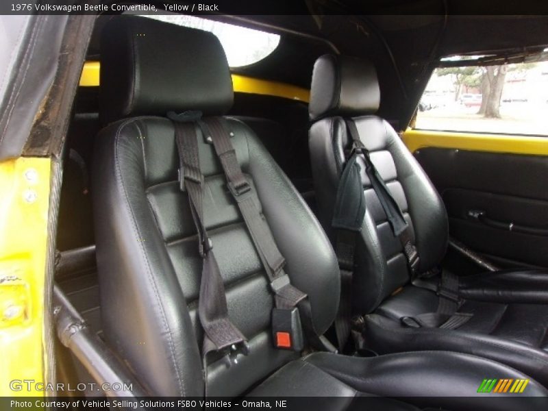 Yellow / Black 1976 Volkswagen Beetle Convertible