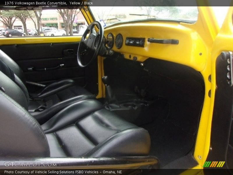Yellow / Black 1976 Volkswagen Beetle Convertible