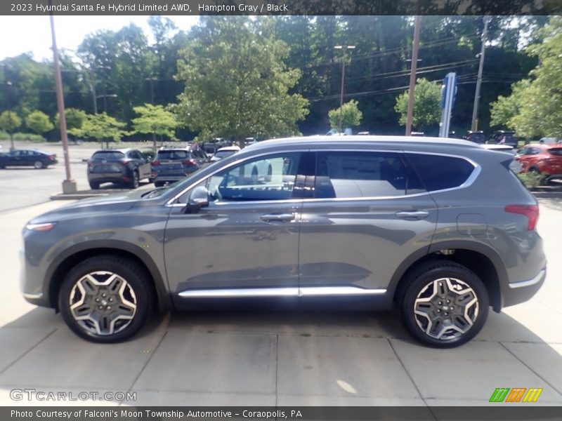 Hampton Gray / Black 2023 Hyundai Santa Fe Hybrid Limited AWD