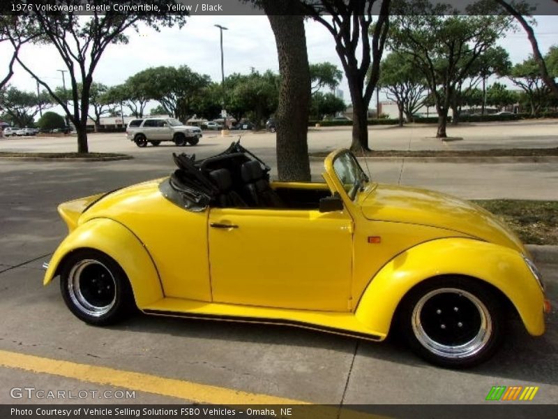 Yellow / Black 1976 Volkswagen Beetle Convertible