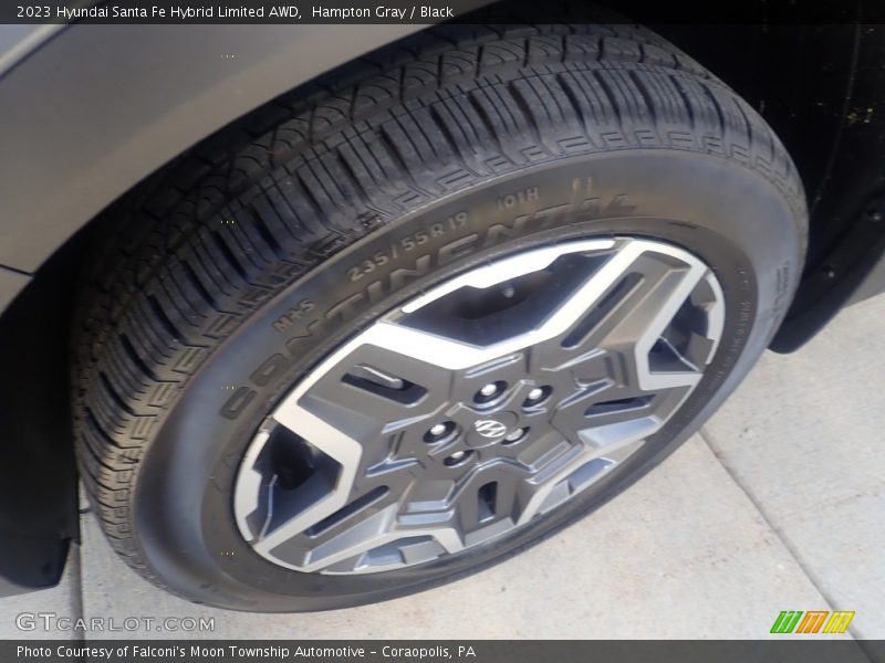 Hampton Gray / Black 2023 Hyundai Santa Fe Hybrid Limited AWD