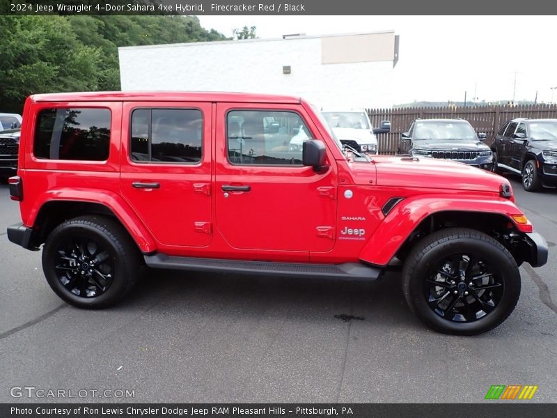 Firecracker Red / Black 2024 Jeep Wrangler 4-Door Sahara 4xe Hybrid