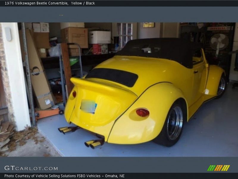 Yellow / Black 1976 Volkswagen Beetle Convertible