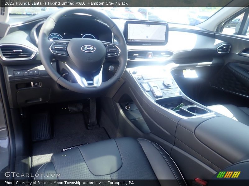 Hampton Gray / Black 2023 Hyundai Santa Fe Hybrid Limited AWD