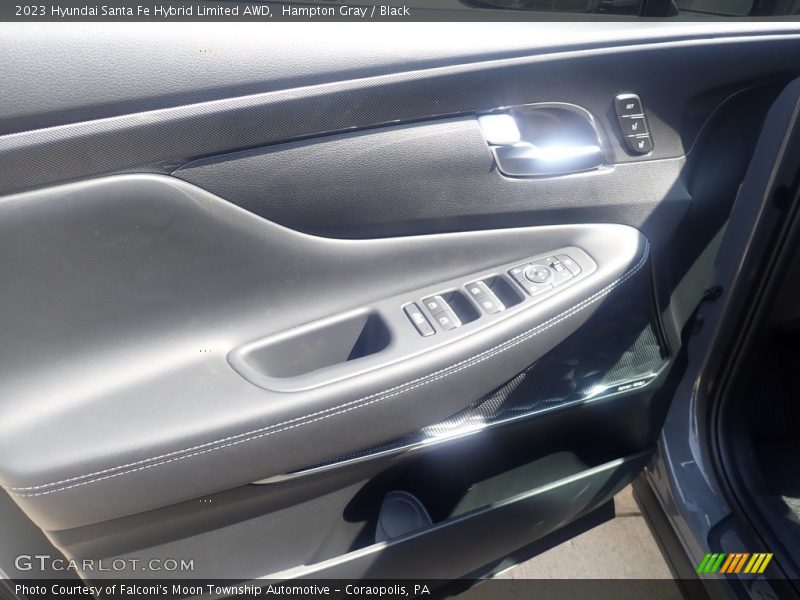 Hampton Gray / Black 2023 Hyundai Santa Fe Hybrid Limited AWD