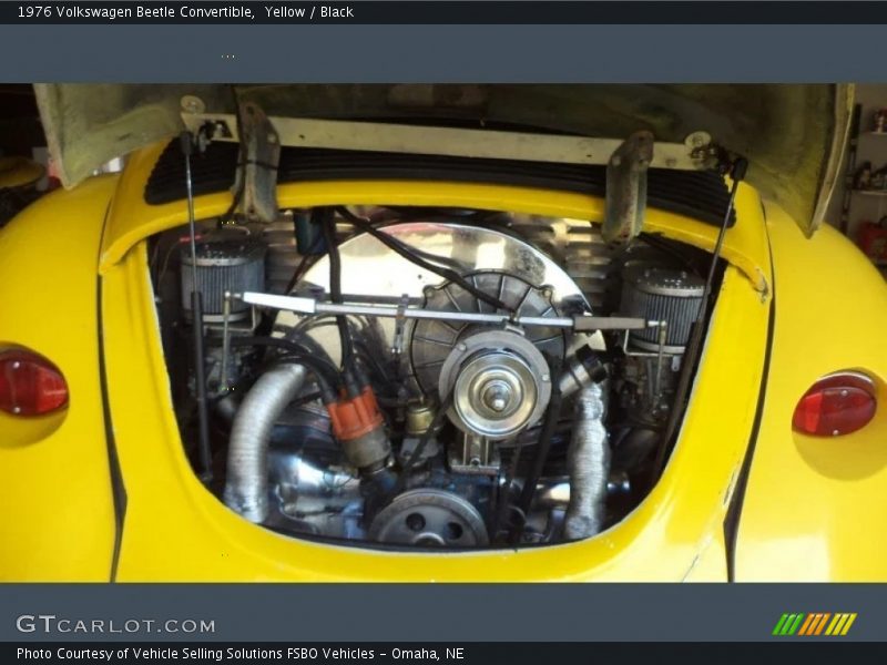 Yellow / Black 1976 Volkswagen Beetle Convertible