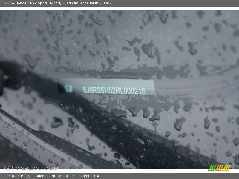 Platinum White Pearl / Black 2024 Honda CR-V Sport Hybrid