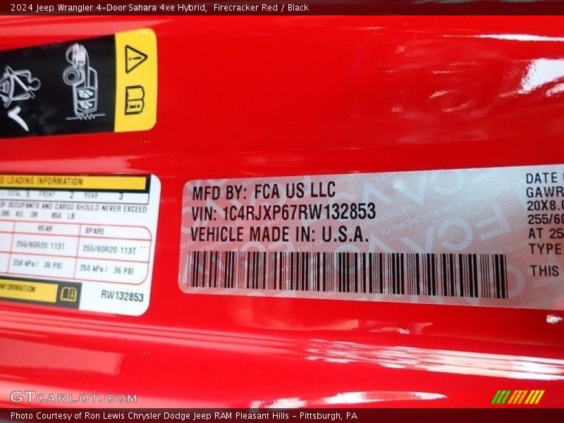 Firecracker Red / Black 2024 Jeep Wrangler 4-Door Sahara 4xe Hybrid