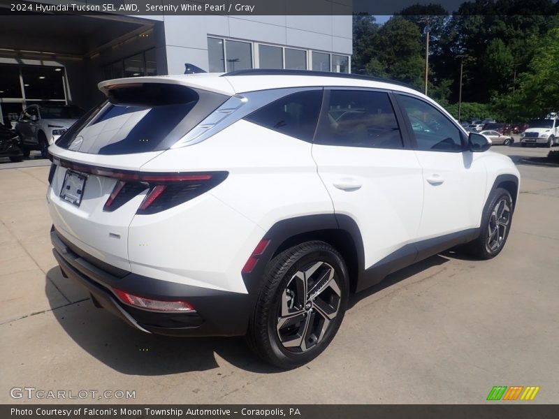 Serenity White Pearl / Gray 2024 Hyundai Tucson SEL AWD