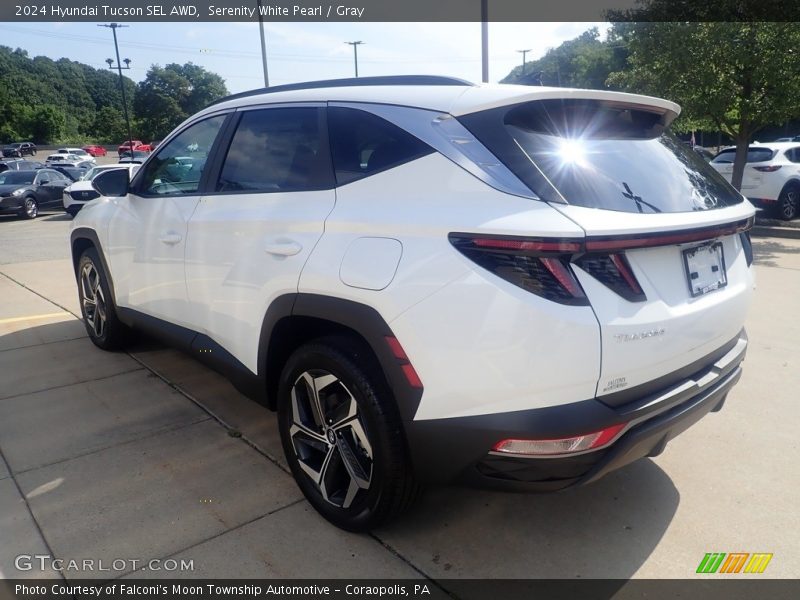 Serenity White Pearl / Gray 2024 Hyundai Tucson SEL AWD