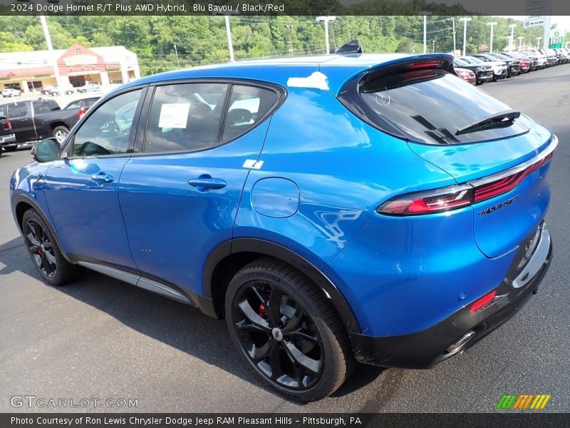 Blu Bayou / Black/Red 2024 Dodge Hornet R/T Plus AWD Hybrid