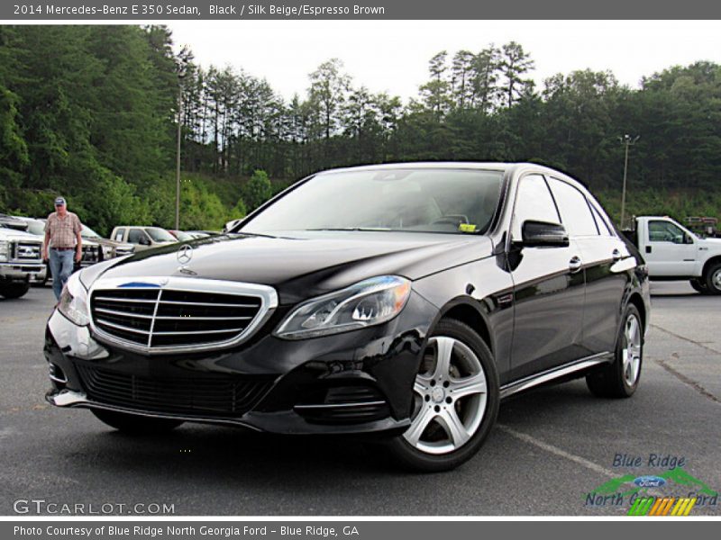 Black / Silk Beige/Espresso Brown 2014 Mercedes-Benz E 350 Sedan