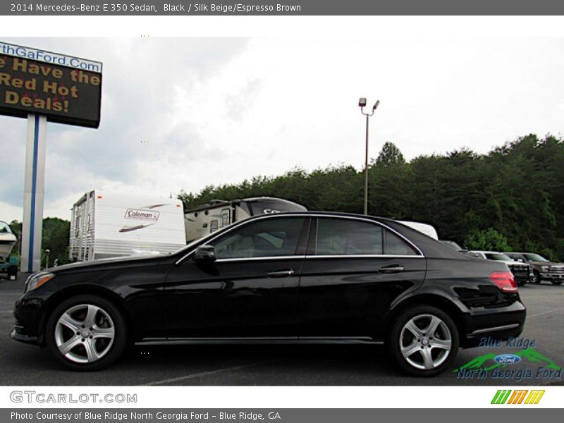 Black / Silk Beige/Espresso Brown 2014 Mercedes-Benz E 350 Sedan